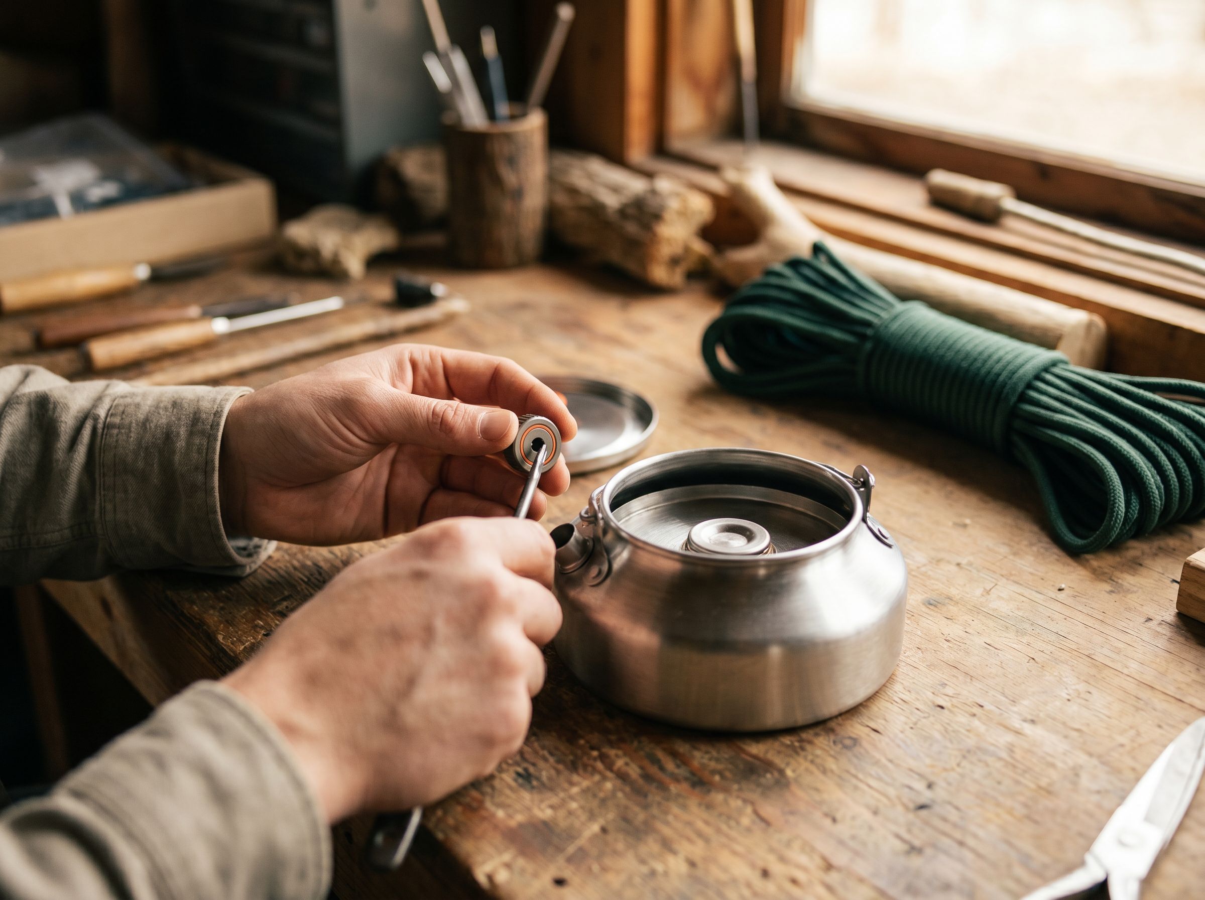 Scène de cuisine en plein air — la sélection au repos.